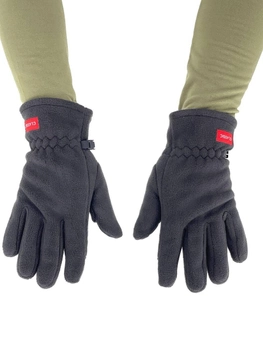 Тактические зимние теплі перчатки с откидными пальцами на флисе, многоцелевые перчатки L Черные