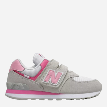 Buty sportowe dziecięce dla dziewczynki na rzepy New Balance 574 PV574SA2 32.5 Szare (195173159324)