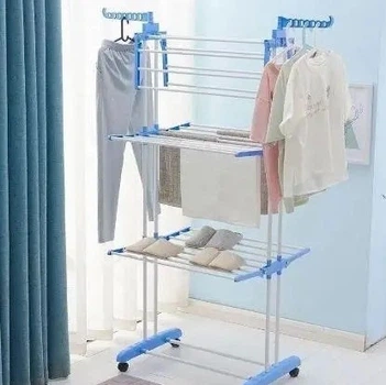 Сушилка для белья многоярусная до 50 кг Garment Rack With Wheels-5929 (172х73х64)