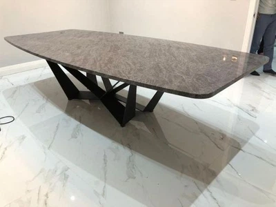 Дизайнерский Обеденный Мраморный Кухонный Стол в стиле Лофт Мрамор 250x100x75h Loft Design ATL1677