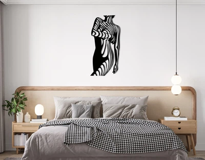 Декоративне панно на стіну з дерева Upwood Decor Тіло Жінки Body of a Woman 90 х 45 см black