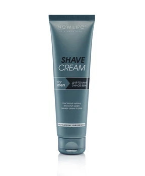 Крем для бритья с алое вера и экстрактами трав мужской 100 мл New life Shave cream for men.