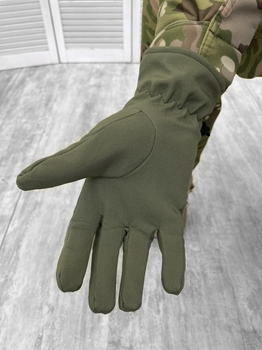Тактичні зимові рукавички Soft Shell Tactical Gloves Olive L