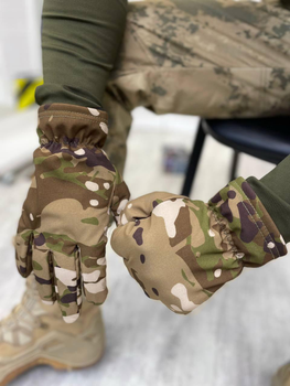 Тактичні зимові рукавички Soft Shell Tactical Gloves Multicam M