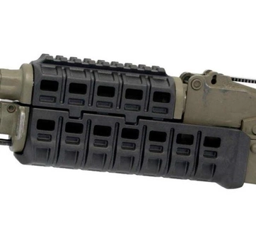 Цівка DLG TACTICAL HAND GUARD для АК-47 / АК-74 з планкою Picatinny + слоти M-LOK (полімер) чорна