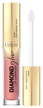 Błyszczyk do ust Eveline Cosmetics Diamond Glow Lip Luminizer z kwasem hialuronowym 04 Raspberry Sorbet 4.5 ml (5903416033684)
