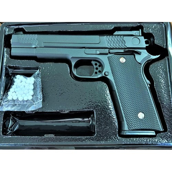 Страйкбольний пістолет "Браунінг Browning HP" 27х19х5 см Galaxy Чорний 000217823