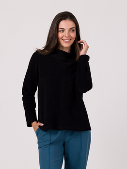 Sweter damski z bawełny BeWear B268 L Czarny (5905563718032)