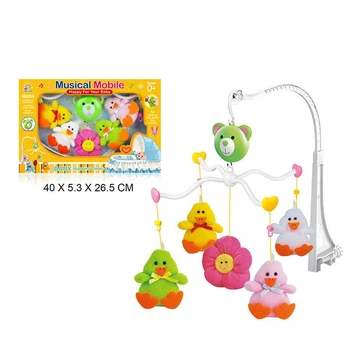 Мобиль ToyCloud музыкальный, с мягкими игрушками DC015-2