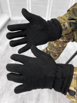 Тактичні рукавички флісові двошарові Tactical Gloves Black S