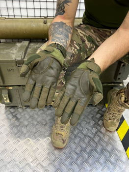 Тактичні рукавички Tactical Gloves Olive Elite S