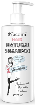 Szampon do włosów Nacomi Hair Natural Shampoo Smoothing wygładzająco-nawilżający 250 ml (5902539703627)