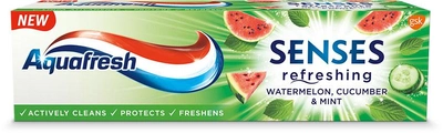 Pasta do zębów Aquafresh Senses Refreshing Toothpaste odświeżająca Watermelon & Cucumber & Mint 75 ml (5054563089199)