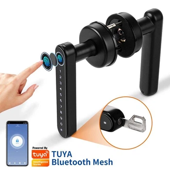 Розумний кодовий замок-ручка з відбитком пальця, керування смартфоном Tuya Smart