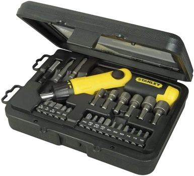Отвертка Stanley Pistol Grip Ratchet реверсивная 22 насадки (0-63-022)