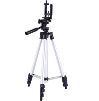Штатив Tripod для смартфона, екшн-камери, фотоапарати 108см Сріблясто-чорний (3110)