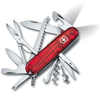 Нож Victorinox Huntsman Lite 91мм/21функ/прозрачный красный