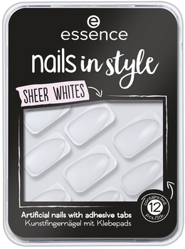 Zestaw sztucznych paznokci Essence Cosmetics Nails In Style Uñas Artificiales 11-Sheer Whites 12 U (4059729348456)