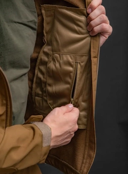 Мужской демисезонный костюм Softshell с Липучками под Шевроны цвет койот Куртка и брюки XL