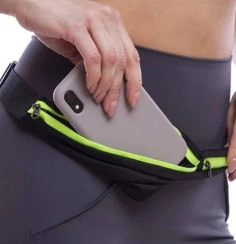 Спортивная сумка на пояс для бега и фитнеса Go Runners Pocket | Green