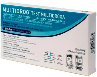 Szybki test na narkotyki Stada Multidrug Test With Urine 10 Drugs 1 szt (8436003530459)
