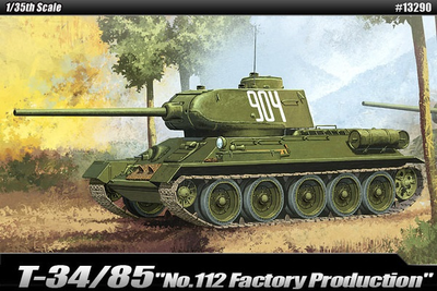 Model zbiornika Academy T34/85 112 factory produktion (8809258924388)