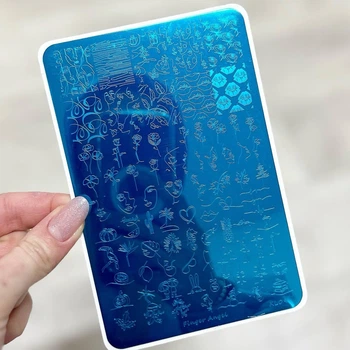 Пластина для стемпинга большая Абстракция XL-09
