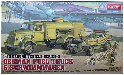 Model wojskowy Academy German Fuel Truck & Schwimmwagen (0603550134012)