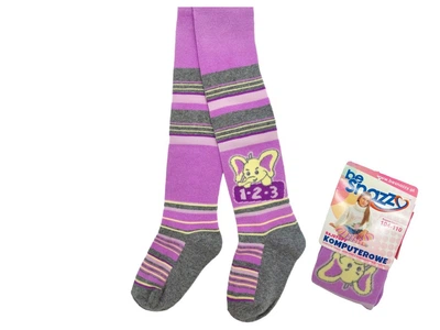 Колготки трикотаж хлопковые с принтом для девочки Be Snazzy RA-04 128-134 см (7-9 years) сиреневый