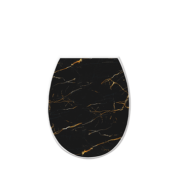 Сиденье на унитаз с рисунком "Marble black" Elif plastic