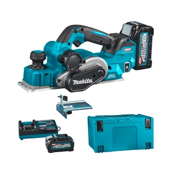 Рубанок аккумуляторный Makita KP001GZ (82 мм, 15000 мин-1, BL, XGT, AWS, Makpac)
