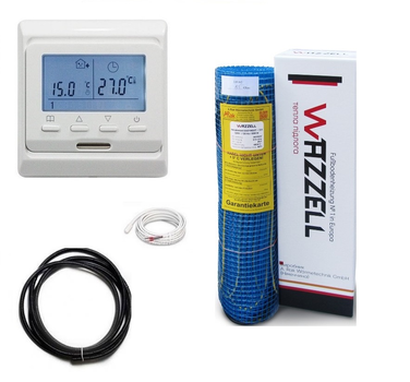 Теплий підлог нагрівальний двожильний мат Wazzell Easyheat 8 м² 1600 Вт