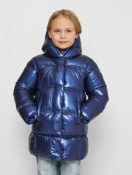 Дитяче зимове пальто для дівчинки Minoti 16coat 7 39812JNR 98-104 см Синє (5063025205848)