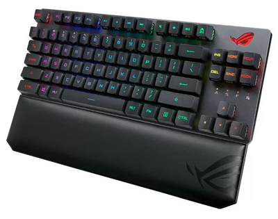 Клавіатура бездротова ASUS Strix Scope RX TKL Wireless Deluxe USB 2.0 RF 2.4GHz Bluetooth 5.2 AuraSync (90MP02J0-BKUA01)