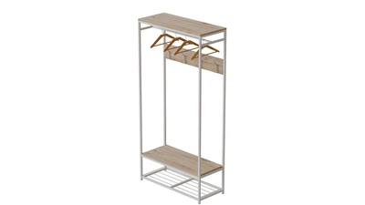 Вешалка напольная модульная Ferrum-decor Трелис 15 180x90x38 белый ДСП Дуб Сан-Марино 16мм (XK00332)