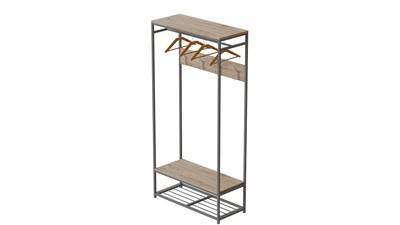 Вешалка напольная модульная Ferrum-decor Трелис 15 180x90x38 серый ДСП Дуб Сан-Марино 16мм (XK00338)