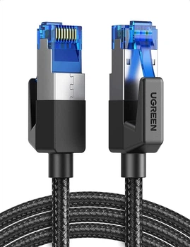 Високошвидкісний інтернет-кабель Ugreen Cat 8 Lan круглий мережевий шнур патч-корд з обплетенням RJ45 0.5 м (YM1383)