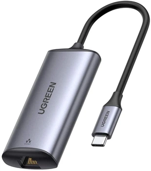 Проводной сетевой адаптер USB C - RJ45 2.5G Ethernet Gigabit LAN Ugreen Thunderbolt 3 ‎Grey (YM962)