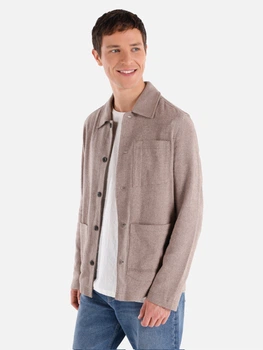 Рубашка хлопковая мужская Colin's CL1064898-BEI S Beige (8683197784087)