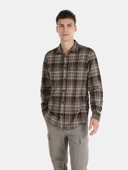 Сорочка бавовняна чоловіча Colin's CL1065943 S Brown (8683197903068)
