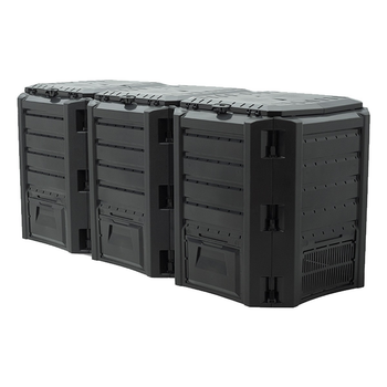 Компостер садовий модульний Prosperplast PIKSM1200C-S411 3 модуля 1200 л Чорний