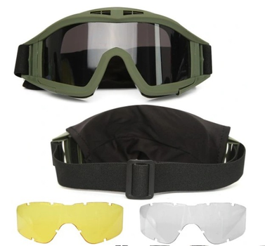 Защитные очки маска Nela-Styl mx79 Олива (Alop) 60434644