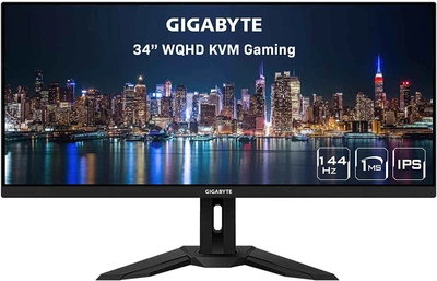 Монітор 34" Gigabyte M34WQ Gaming Monitor WQHD IPS 144Hz (M34WQ Gaming Monitor)
