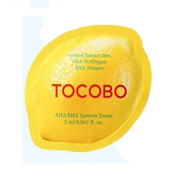 Лимонный тонер с кислотами Tocobo AHA BHA Lemon Toner пробник 2 мл