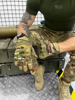 Тактичні рукавички Elite Tactical Gloves Multicam L