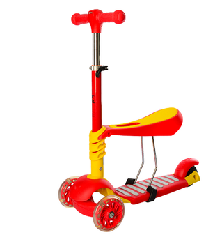 Самокат триколісний із сидінням JR 3-053-L red