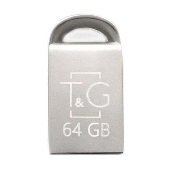 Флеш пам'ять TG 64GB USB2.0 універсальний T&G Metal 107 накопичувач/флешка для зберігання, перенесення та обміну даними Сталевий
