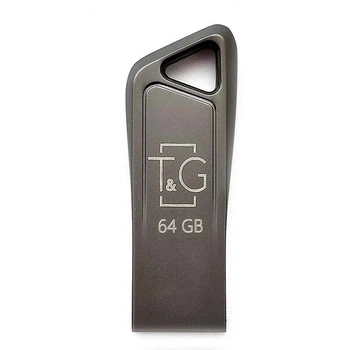 Флеш пам'ять TG 64GB USB2.0 універсальний T&G Metal 114 накопичувач/флешка для зберігання, перенесення та обміну даними Чорний
