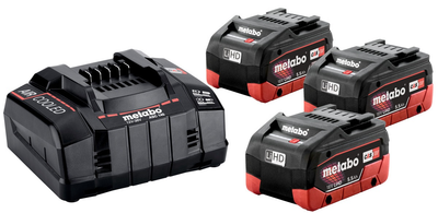 Базовый комплект Аккумуляторы для инструментов Metabo Li-HD 18 В 5.5 Ач 3 шт + Быстрозарядное устройство ASC 145 (685074000)