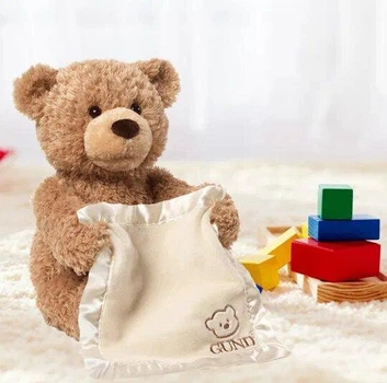 Інтерактивний Пікабу Peekaboo Bear, що розмовляє ведмедик грає з дитиною в хованки 30 см